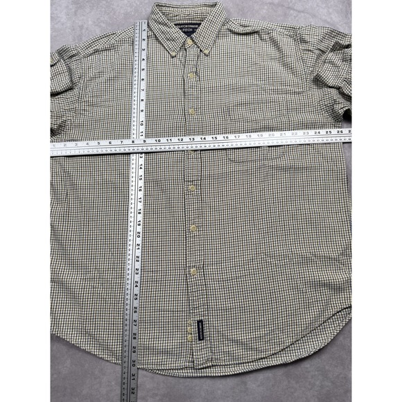 Abercrombie & Fitch Shirt Mens Medium Blue White Plaid Button Down Cotton Casual - Picture 5 of 11